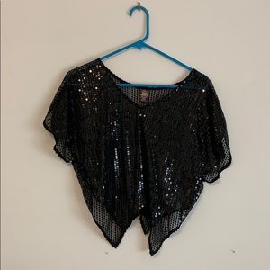 Free People black sequins top • NWOT